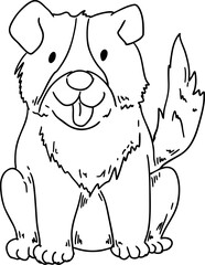 sketch dog puppy corgi