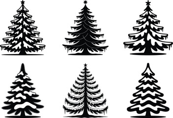 Winter Pine & Christmas Tree Silhouette Designs | SVG Cut Files