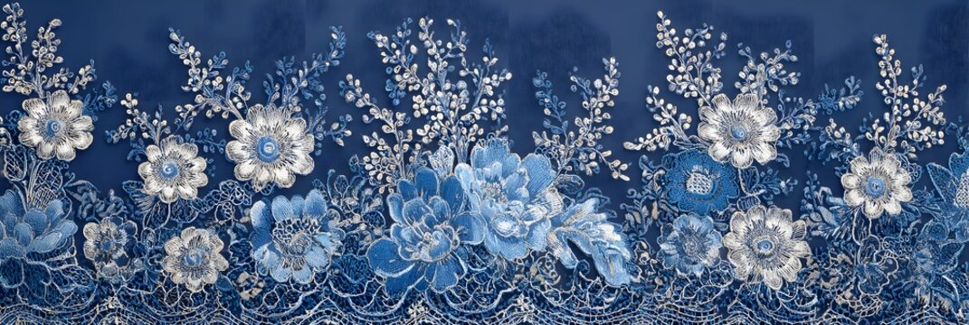 Elegant Embroidery, art of decorating material Lace Backgrounds