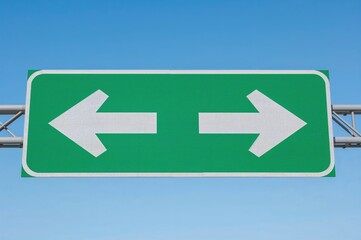 Highway toll sign depicting simple and difficult routes