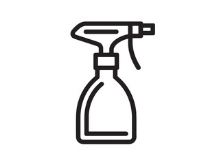 Clean Agricultural Sprayer Icon in Modern Minimalist Vector Line Illustration