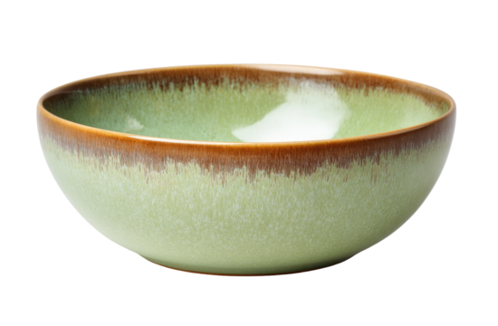 A round, shallow bowl with a gradient glaze