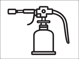 Modern Sprayer Pump Icon Designed in Elegant Precise Minimalist Vector Artwork