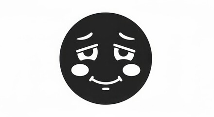 Sad egg face icon isolated on white background