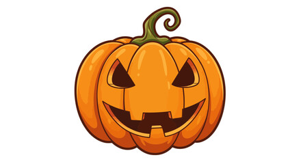 Fototapeta premium Halloween pumpkin jack o lantern spooky carving autumn holiday october celebration festive season design on transparent background