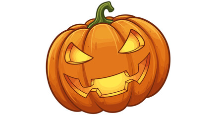 Halloween pumpkin jack o lantern spooky carving autumn holiday october festive decoration design graphic art on transparent background