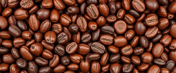 Obraz premium Close-up of rich brown cocoa beans, showing texture and detail, nibs, organic
