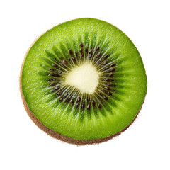 Fresh Kiwi Slice, Healthy Snack, Kitchen Counter, Food Photography, Natural Light, Close-up, Vibrant Colors