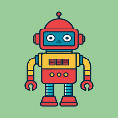 vector illustration of a robot