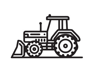 Heavy Duty Tractor Blade Attachment Icon in Clean Agricultural Vector Artwork