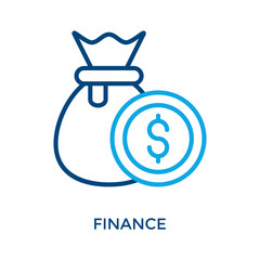 Finance Icon Glyph Style. Vector Illustration For Graphic Design