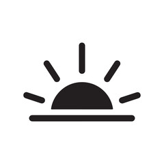 Simple Graphic Symbol of Sunrise or Sunset