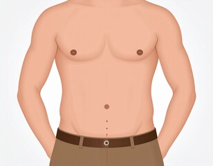Fototapeta premium male torso diagram medical measurement points illustration