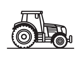 Heavy Equipment Tractor Blade Icon in Modern Minimal Line Vector Artwork