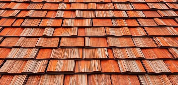 Rustic brown ondulin roof texture, weathered wood background, vintage, building
