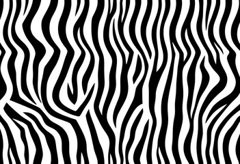 Seamless pattern of black and white zebra stripes, ideal for fabric and textile design,  design,  trendy