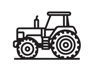 Modern Tractor Farming Icon in Sleek Minimal Agricultural Vector Illustration Artwork