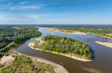 Islands on the Vistula River, near the village of Glinki, Masovia, Poland