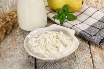 Grain cottage cheese with sour