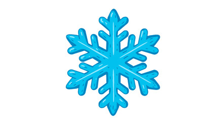 Isolated winter snowflake vector illustration design element holiday season ice crystal decoration graphic on transparent background