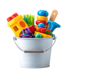 Toy bucket lightweight carrying toy container
