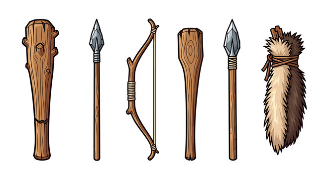 Stone Age Tools: A Collection of Primitive Hunting Weapons