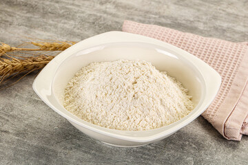 Wheat flour for cooking in the bowl