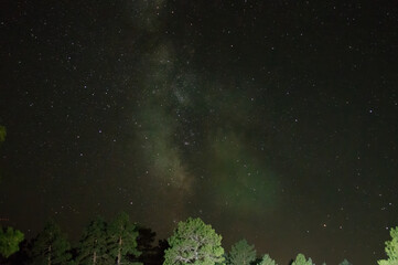 Vista de la Vía Láctea con astrofotografia