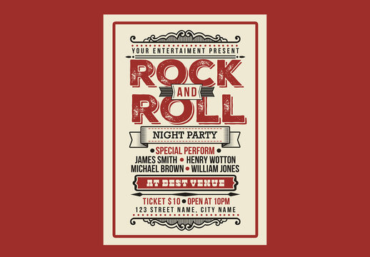Vintage Rock and Roll Music Party
