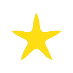 golden star isolated on white background