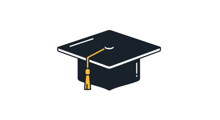 Educational Achievement Symbol for Graduation representing Knowledge and Academic Success in Academic Cap Illustration