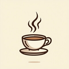 Obraz premium Cup of coffee with heart