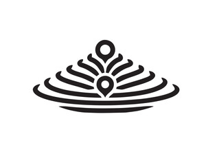 Functional Garden Water Sprinkler Icon in Minimal Vector Line Illustration Style