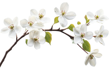 Obraz premium Dogwood flower on white background,png