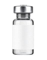 Glass vial with blank label mockup