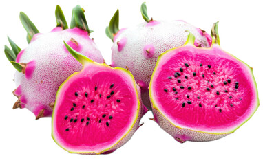 Dragon fruit on white background,png