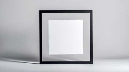 Black Square Frame on White Background