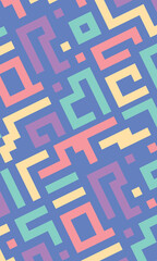 Colorful lines abstract stylish mosaic design modern flat background.