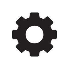 Eight-Tooth Gear Icon – A Clean Symbol of Mechanical Precision and Control