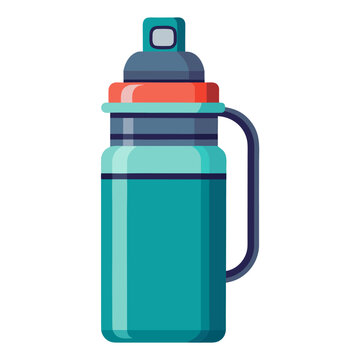 teal water bottle with handle clip art preview