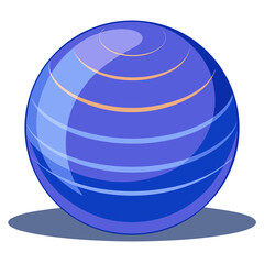 Simple vector illustration of a yoga ball on a white background