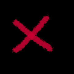 Abstract Red X Mark on a Black Background