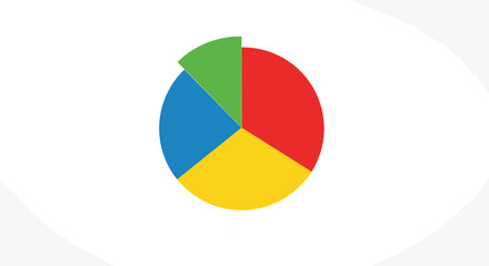 Fototapeta premium Colorful Pie Chart Graphic