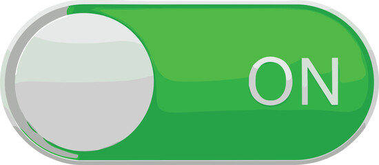 Green toggle switch button in the ON position