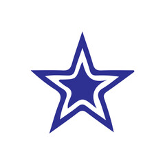 Obraz premium blue star on a white background