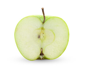 green apple on white background