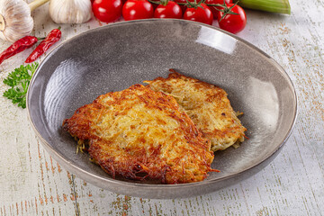 Golden fried potato pancake - Draniki