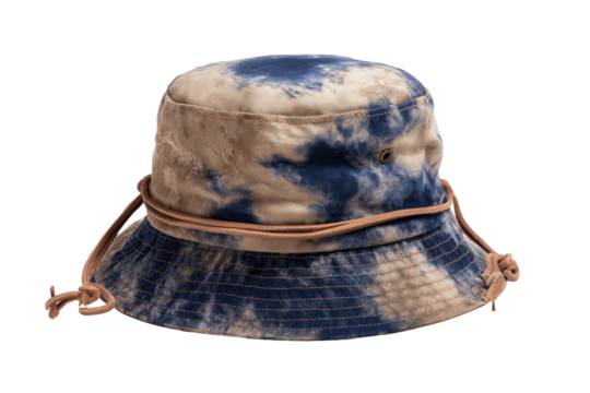 Tie-dye bucket hat, muted colors