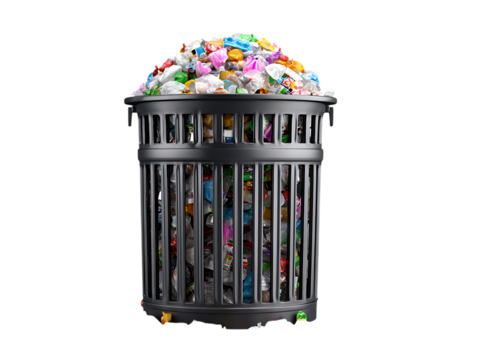 Trash can realistic modern urban design