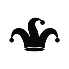 Jester Hat Icon Silhouette fool joker